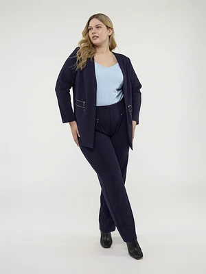 Veste semi-ajustée en tricot à manches longues