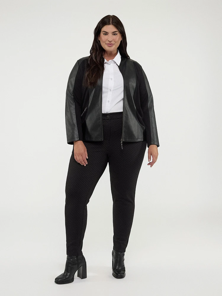Cropped semi-fitted blazer