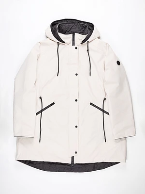 Long semi-fitted puffer jacket