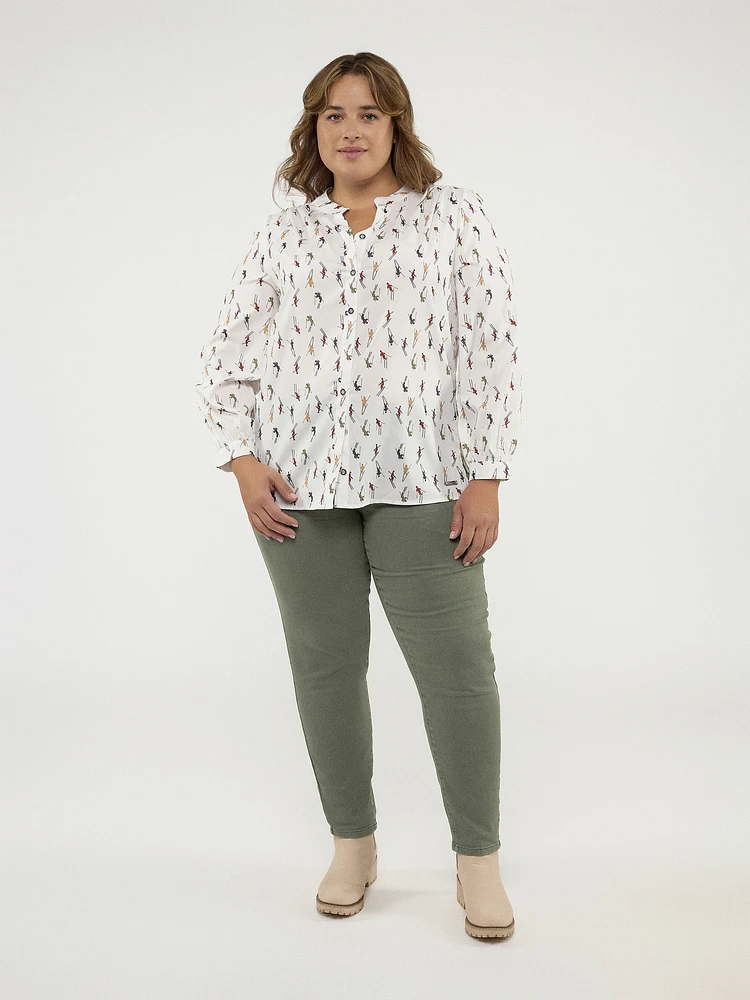 Blouse à manches longues avec boutons