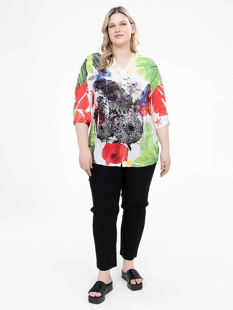 Straight fitted pull-on pant - Petite