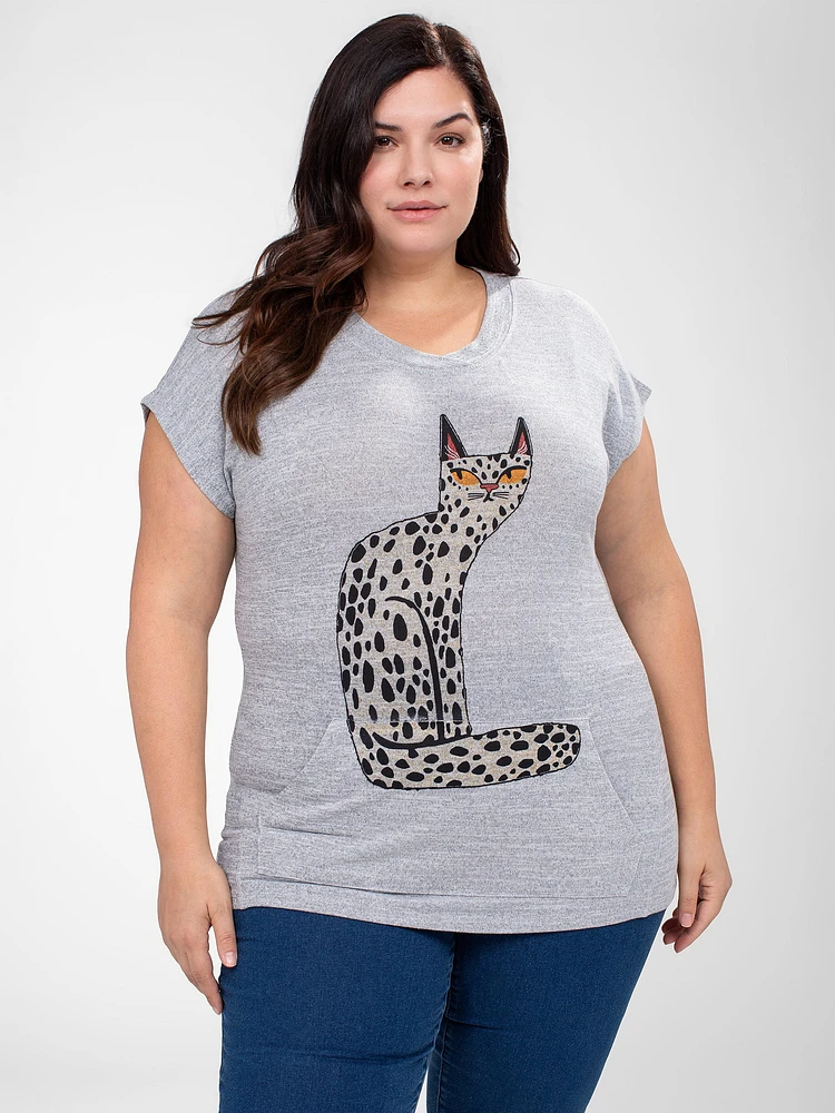 Short-sleeve loose tunic