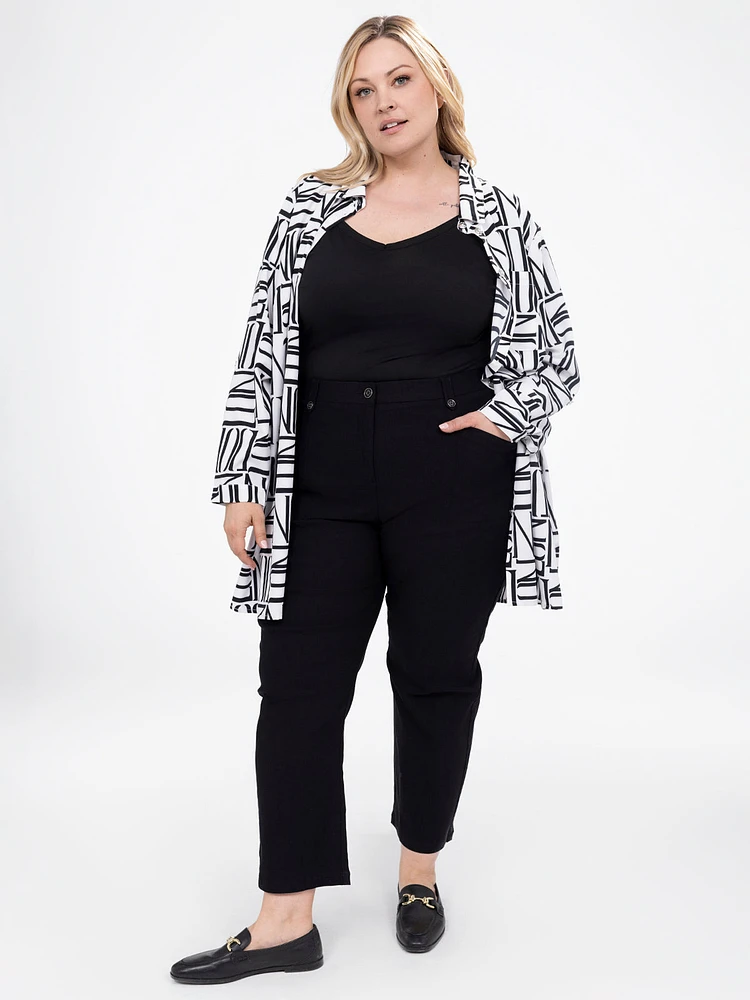 Semi-fitted straight pant