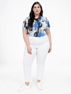 Pantalon droit ajusté