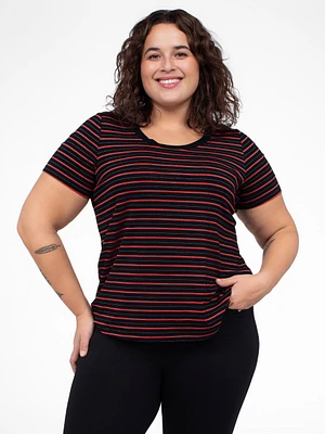 Short-sleeve semi-fitted t-shirt