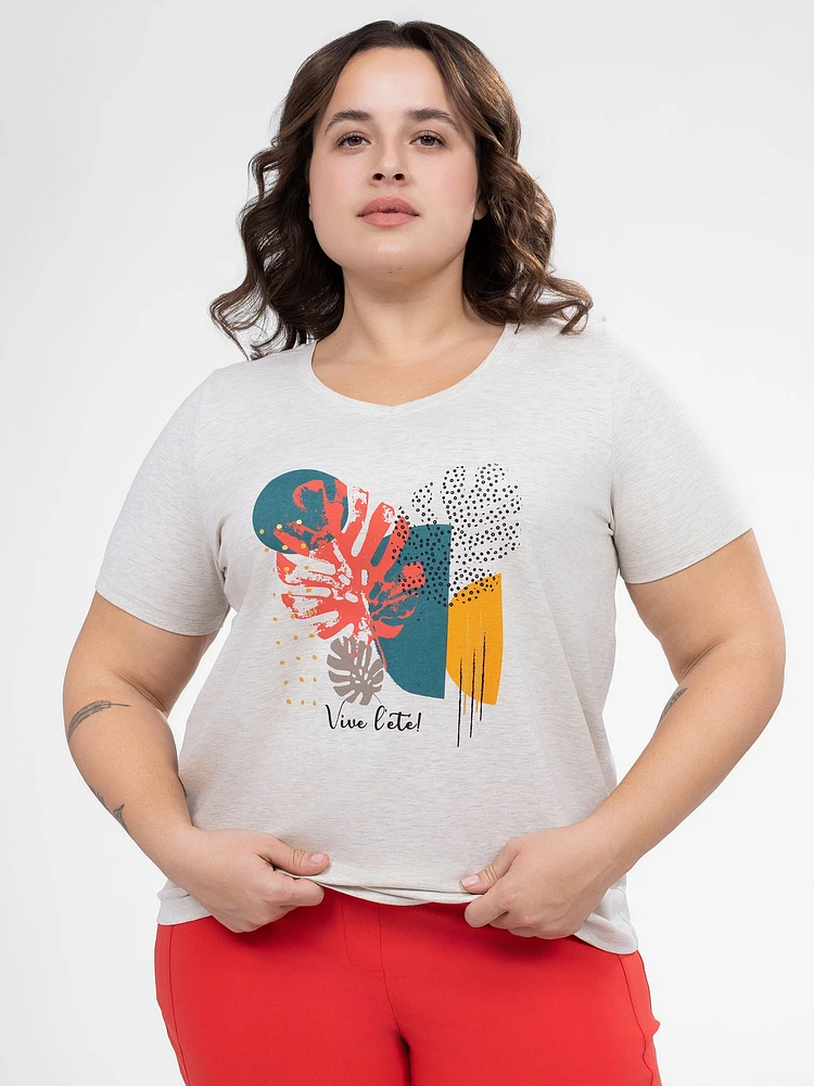 T-shirt semi-ajusté à manches courtes