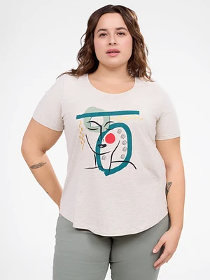 Short-sleeve semi-fitted t-shirt