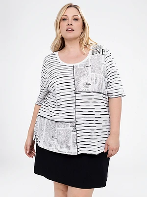 T-shirt semi-ajusté à manches courtes