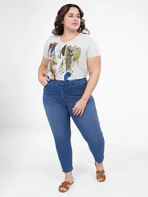 Skinny fitted pull-on jean
