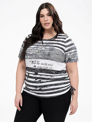 Short-sleeve semi-fitted t-shirt