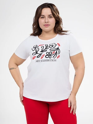 Short-sleeve semi-fitted t-shirt