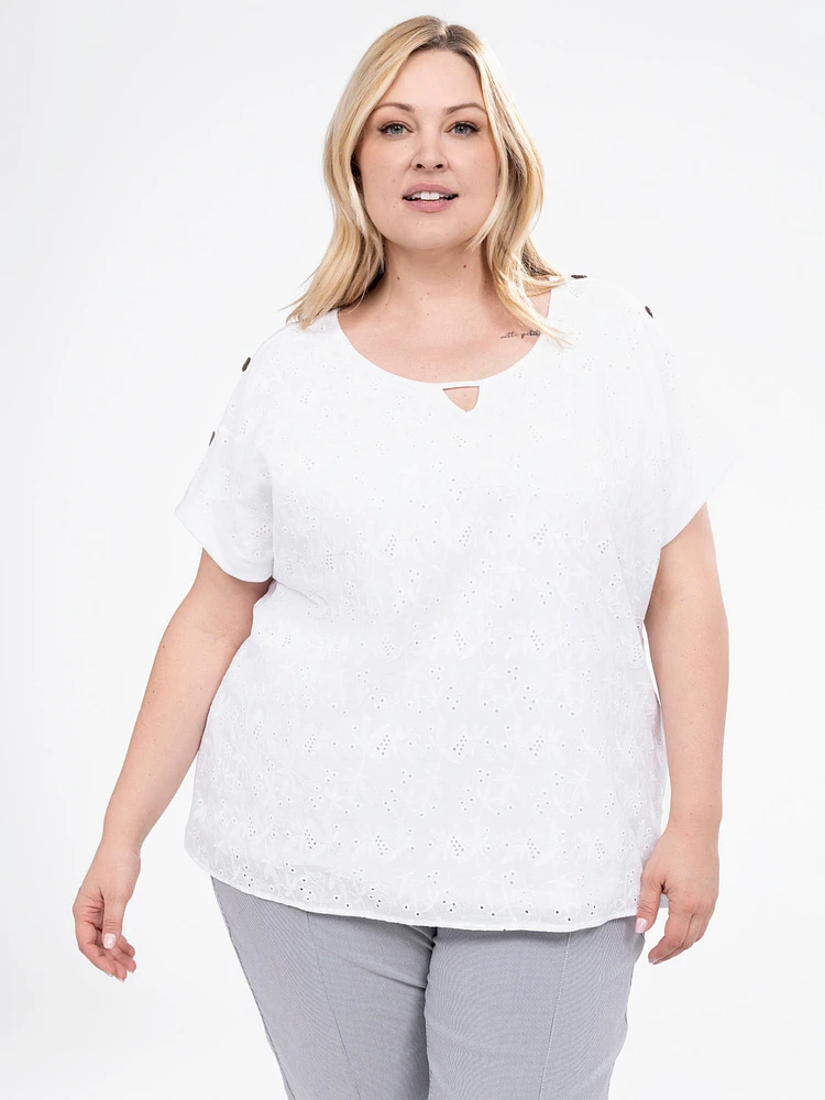 Short-sleeve flared tunic