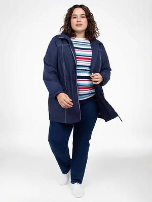 Long semi-fitted coat