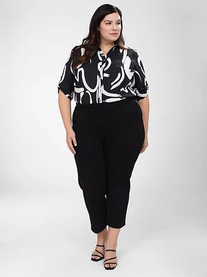 Pantalon de tricot droit à enfiler