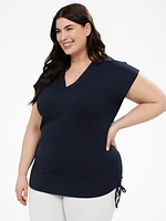 Short-sleeve semi-fitted t-shirt