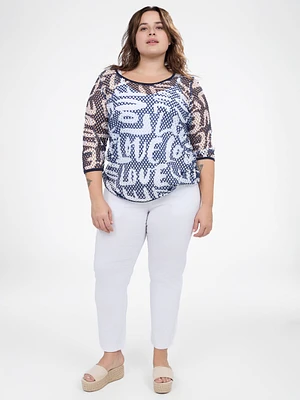 3/4-sleeve loose tunic