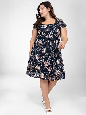 Robe midi évasée en tricot