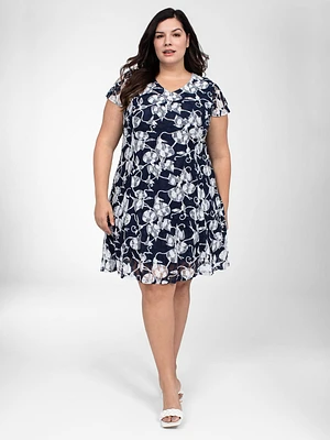 Robe midi évasée en tricot