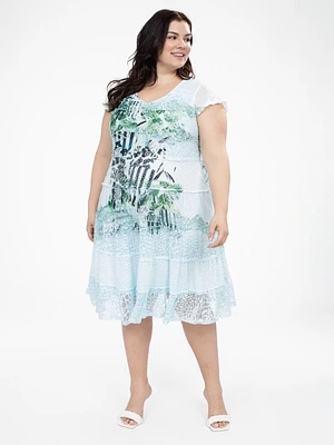 Robe midi ligne A en tricot