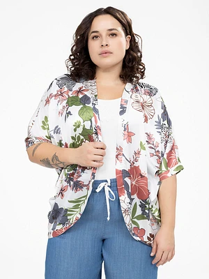 Fitted 3/4 sleeve blazer