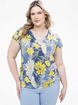 Short-sleeve semi-fitted t-shirt