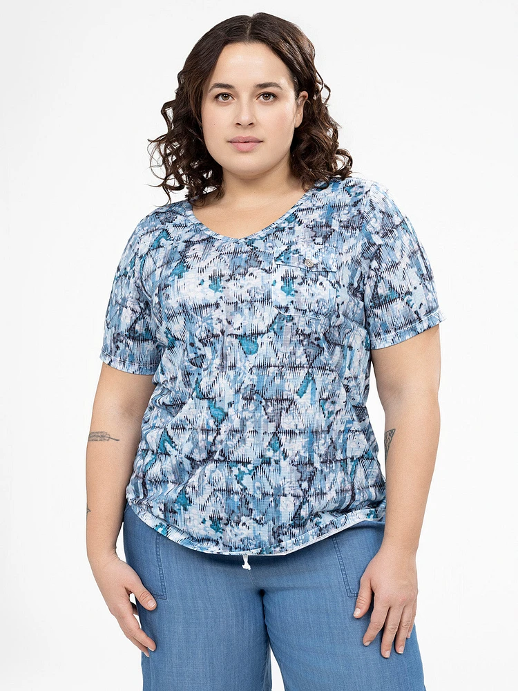 Short-sleeve semi-fitted t-shirt