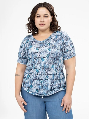Short-sleeve semi-fitted t-shirt