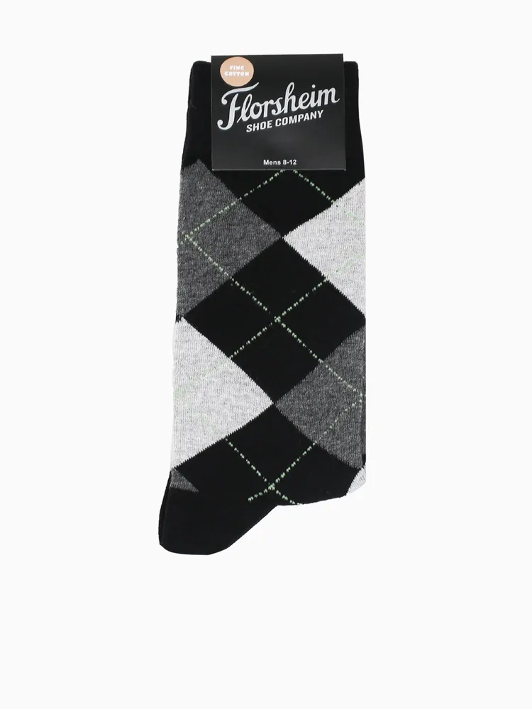 Argyle Black Cotton Nylon