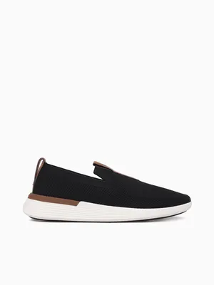 Swiftknit Loafer Black White spandex
