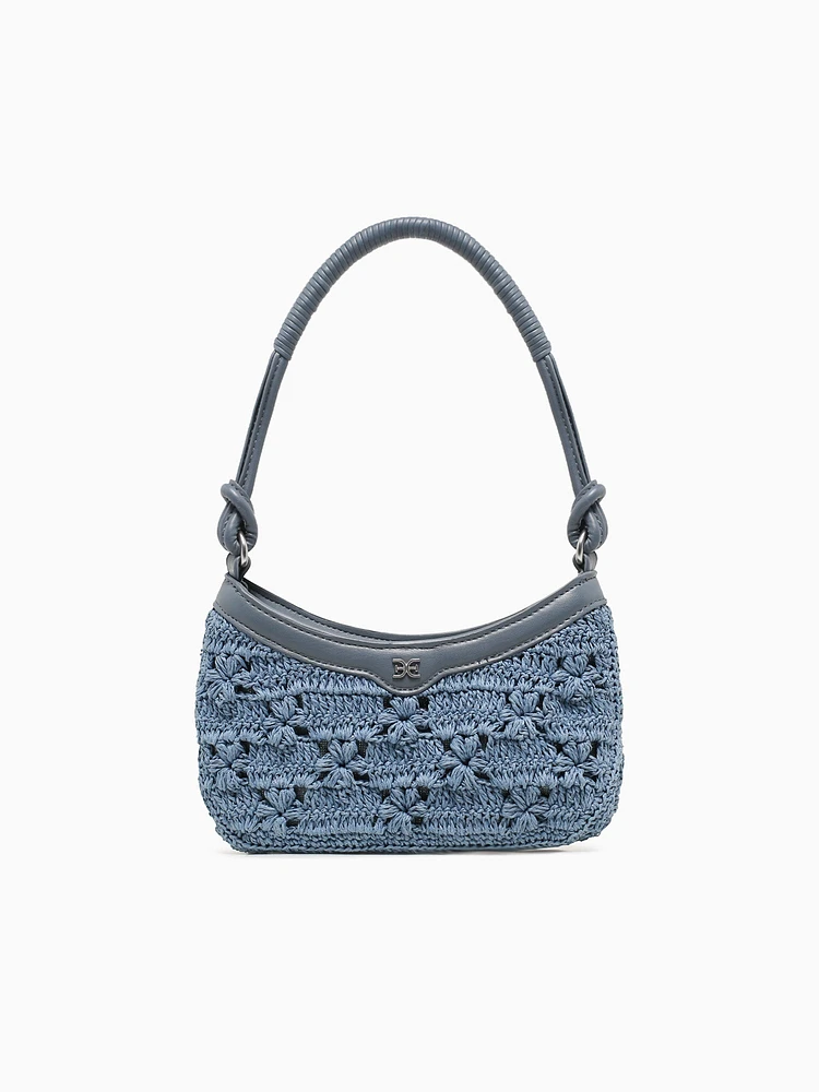 Layla Floral Shoulder Bag Denim Blue