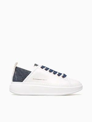 Wembley Woman White Avio leather