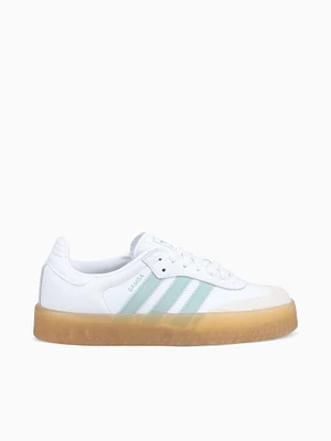 Samba W White Blue leather