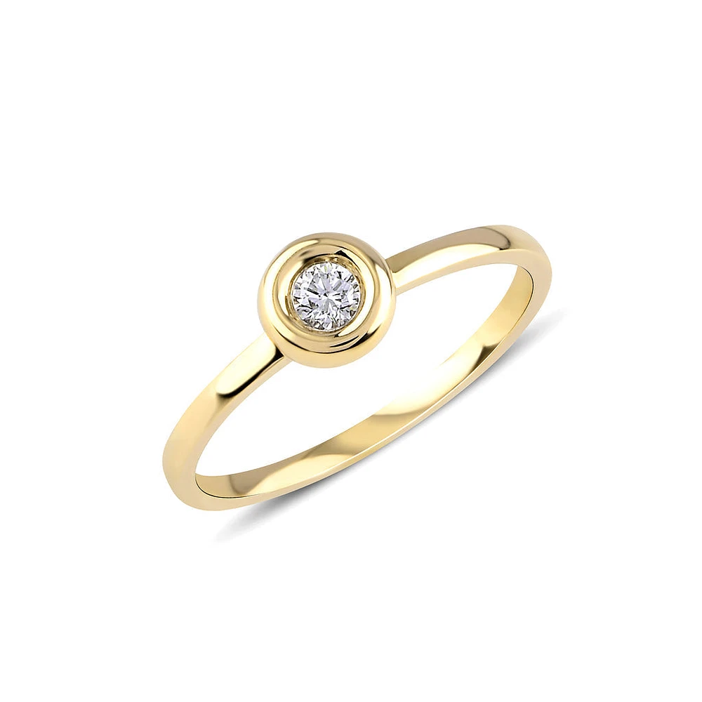 Single Bezel Diamond Ring