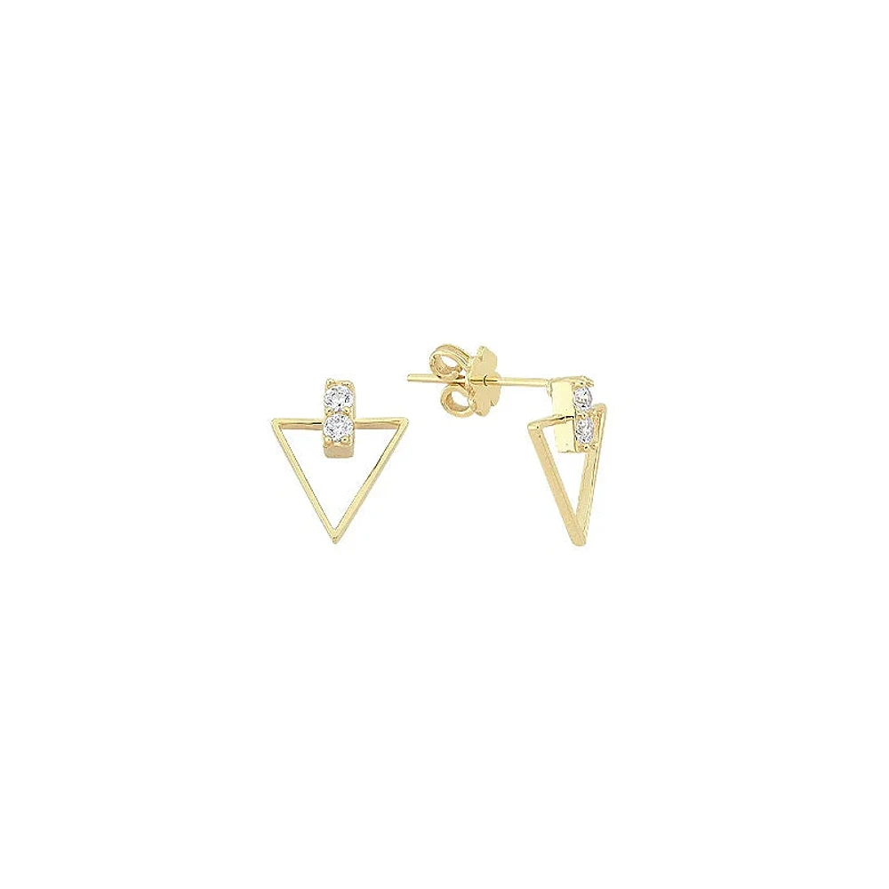 Triangle Diamond Earring