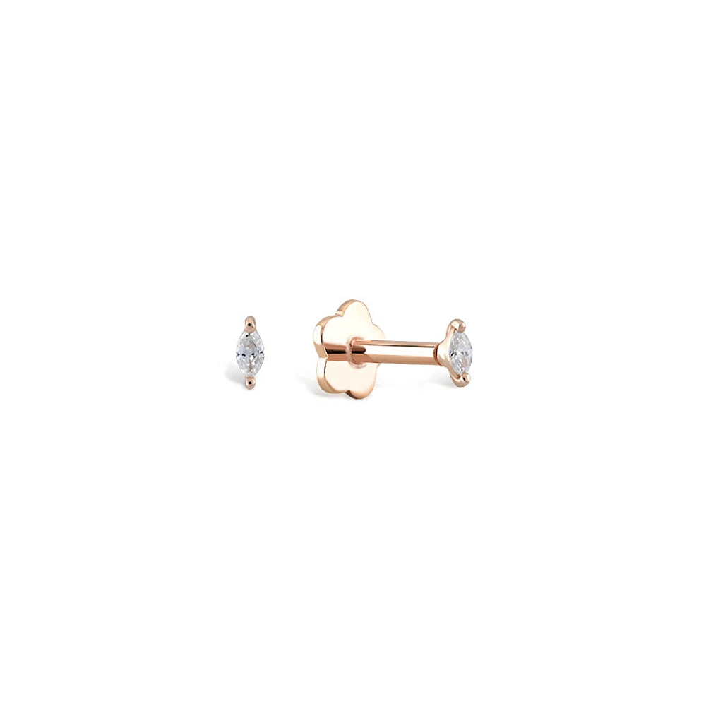 Dainty Marquis Diamond Piercing -Single
