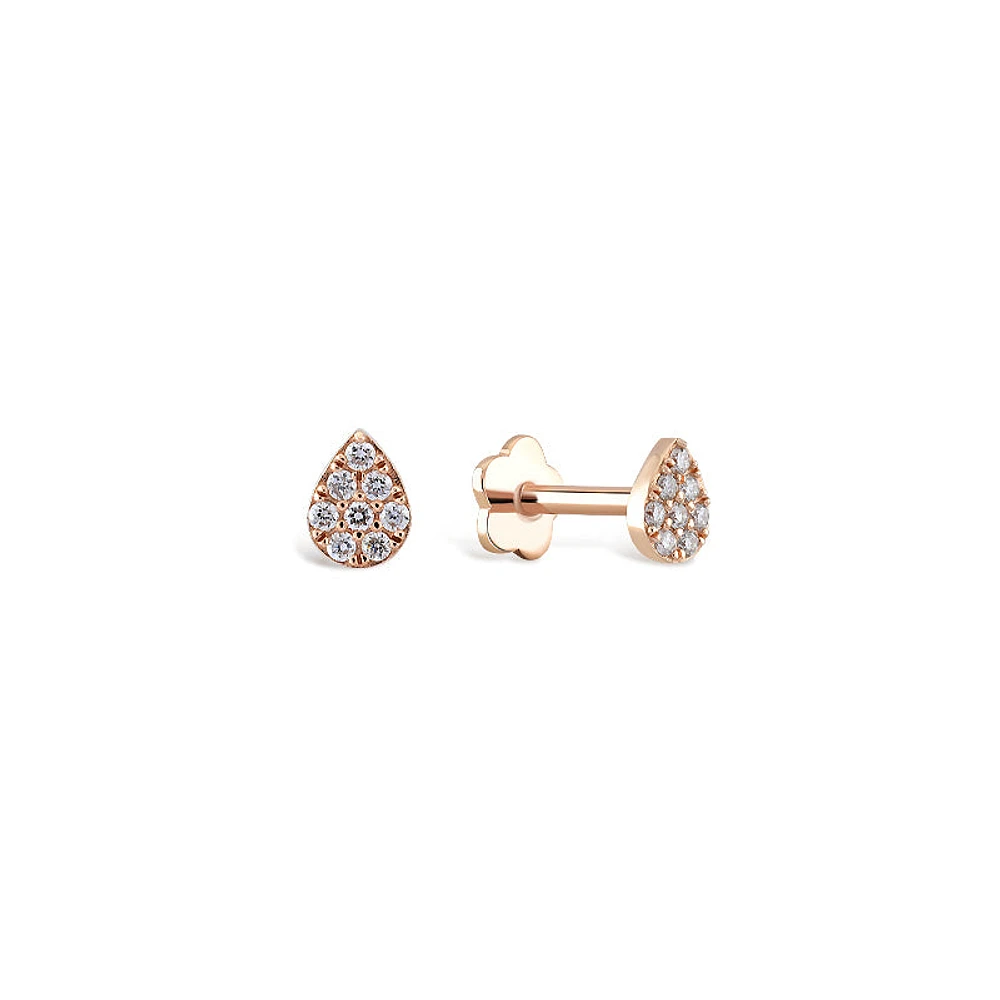 Pave Diamond Pear Piercing -Single