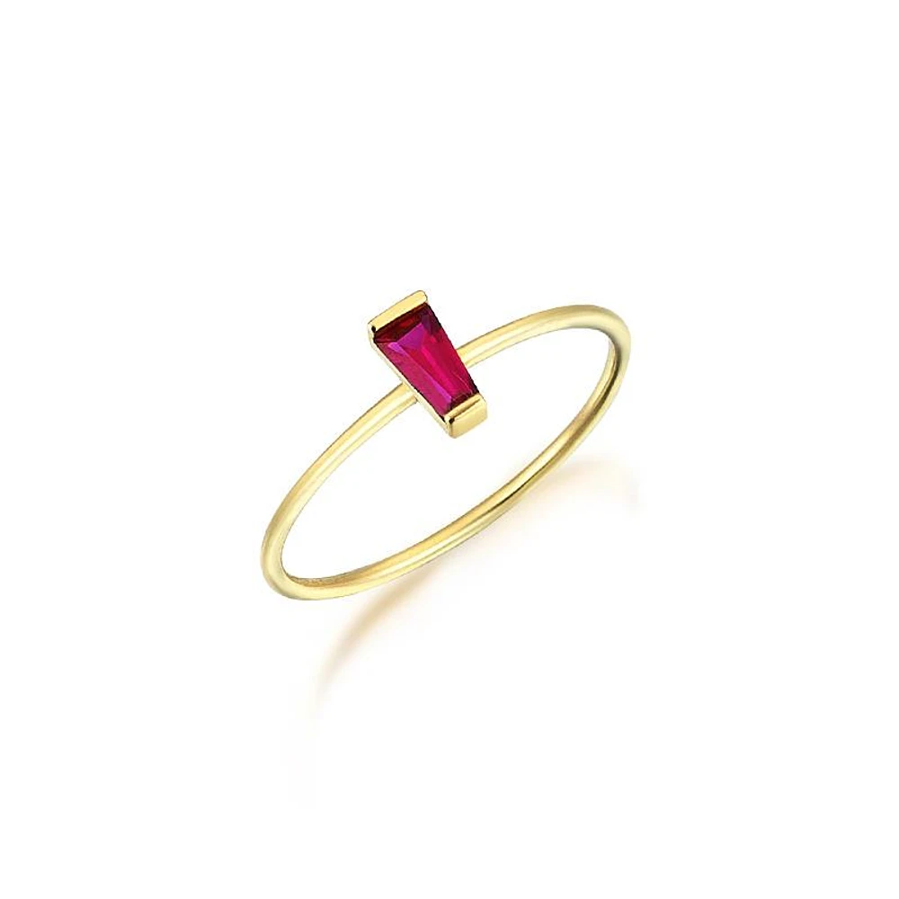 Cross Baguette Ring