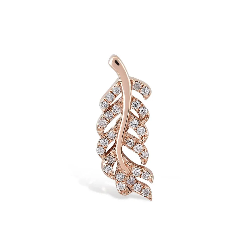 Diamond Feather Piercing -Single