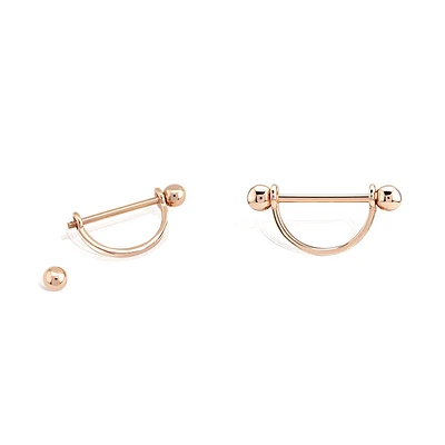 Luxury Curve Nipple Piercing -Single