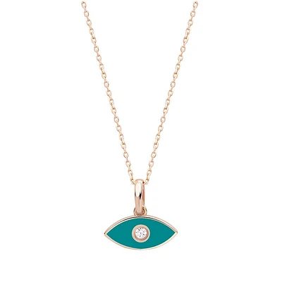 Enamel Evil Eye Pendant
