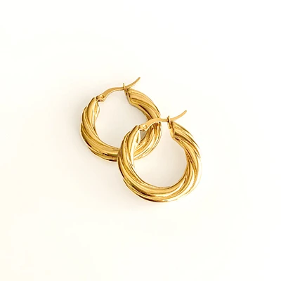 Twisted Hoop  Earring