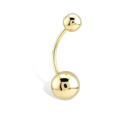 Golden Ball Belly Piercing