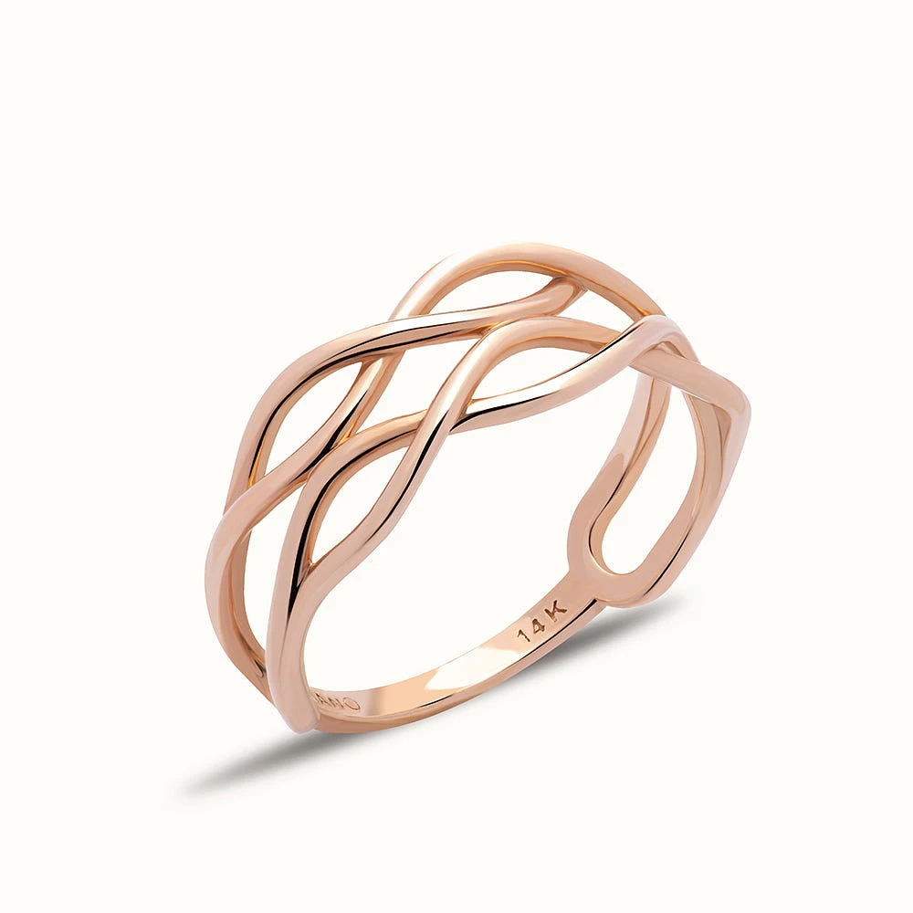 entwined Nature Gold Ring