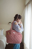 Dans le Sac - Sac à langer en coton biologique - Collection Vichy: Beige