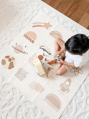 Tapis de jeu réversible en cuir végan - cosmique
