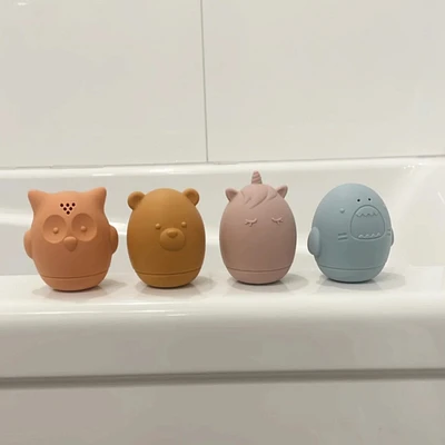 Animaux colorés pour le bain - Licorne , ours, hibou, requin
