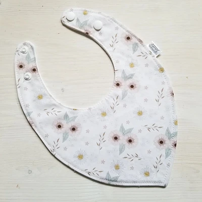 Bavoir Col en U - Douces fleurs