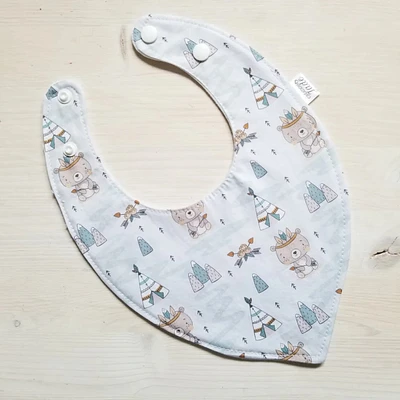 Bavoir  Col en U - Animaux boho