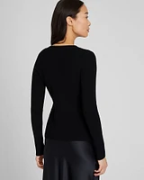 Deep V-Neck Zipper Cardigan
