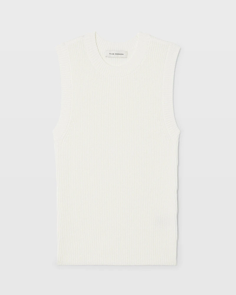 Stitch Detail Sweater Tank